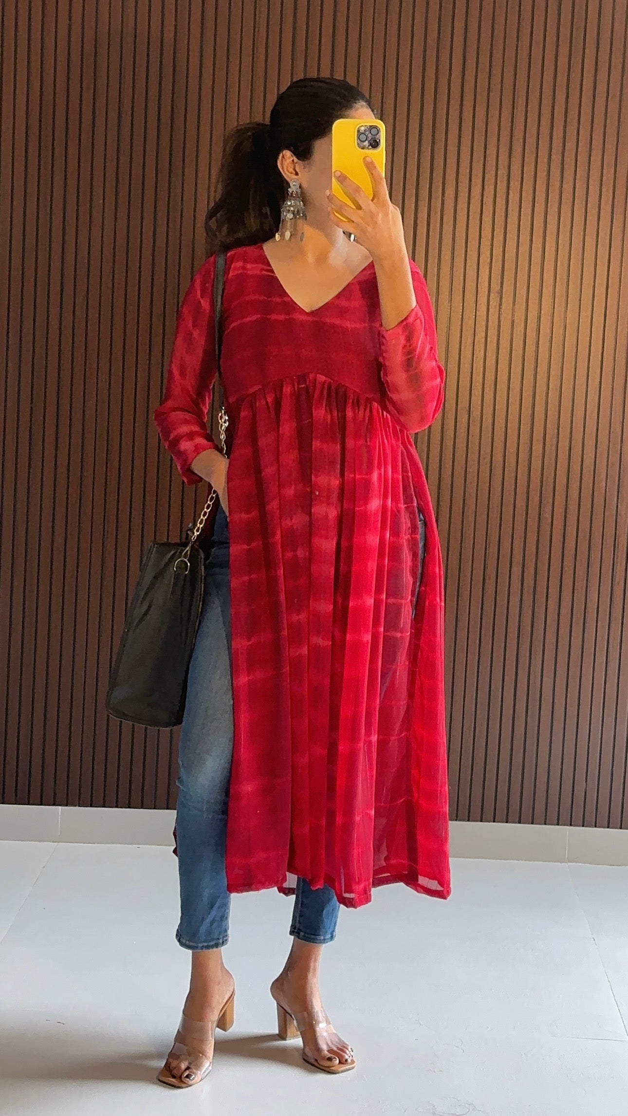 Merza Georgette Slit Kurti