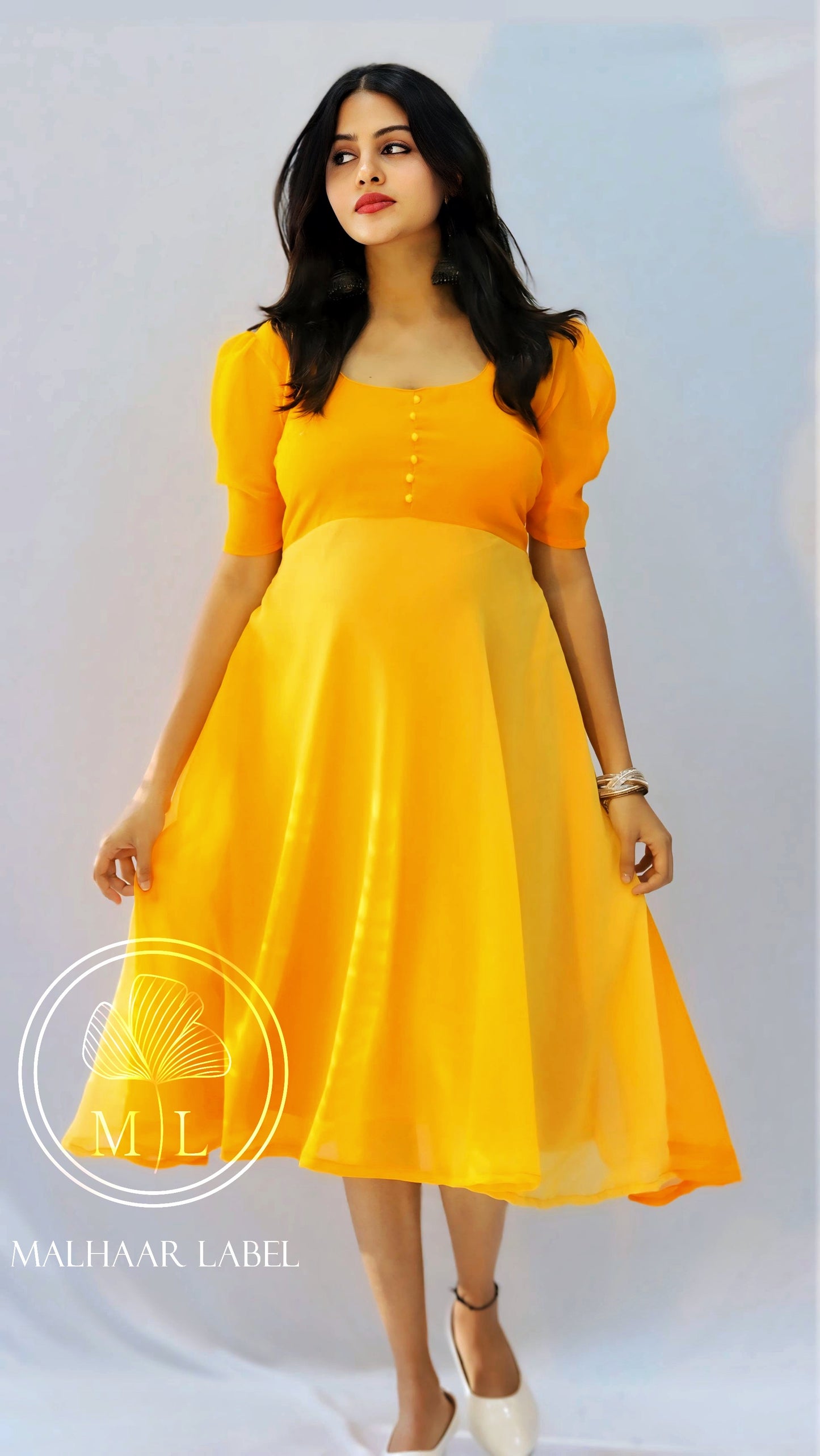 Arina Ombre Georgette Dress
