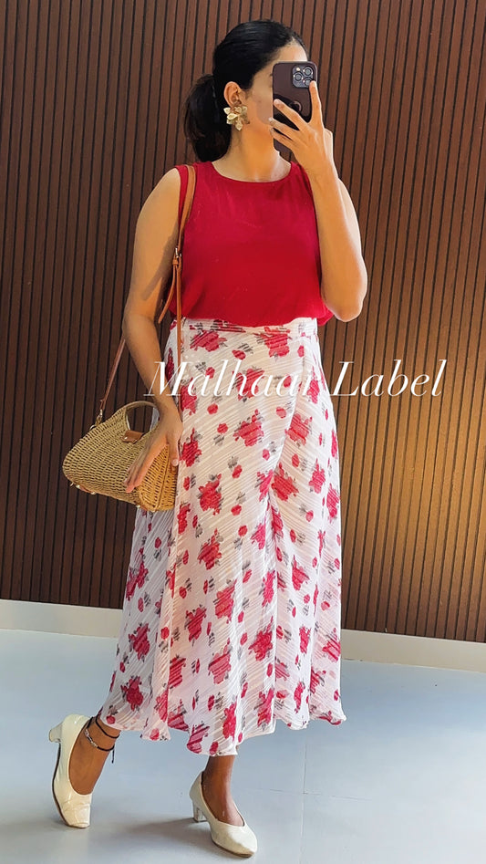 Rooha  Culottes Skirt   and Top Combo