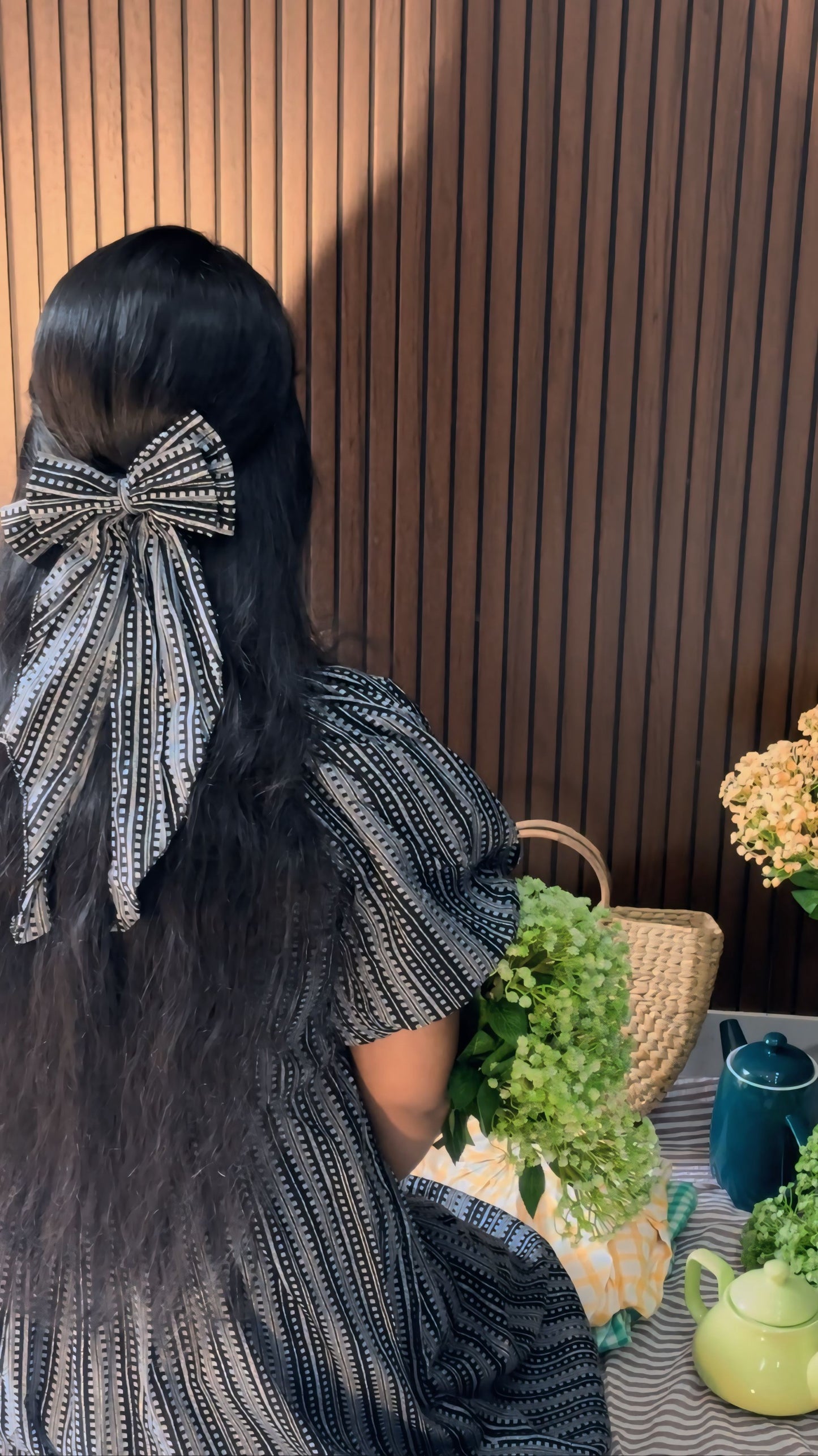 Avelo cotton Dress with Bow Combo