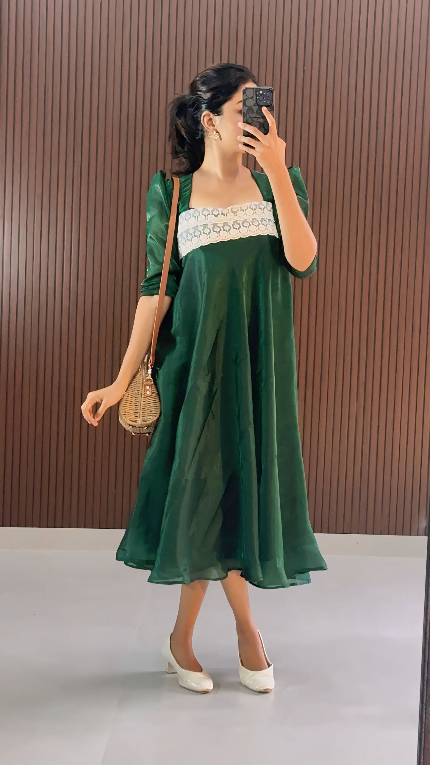 Mistletoe Bottle Green Moss Dress