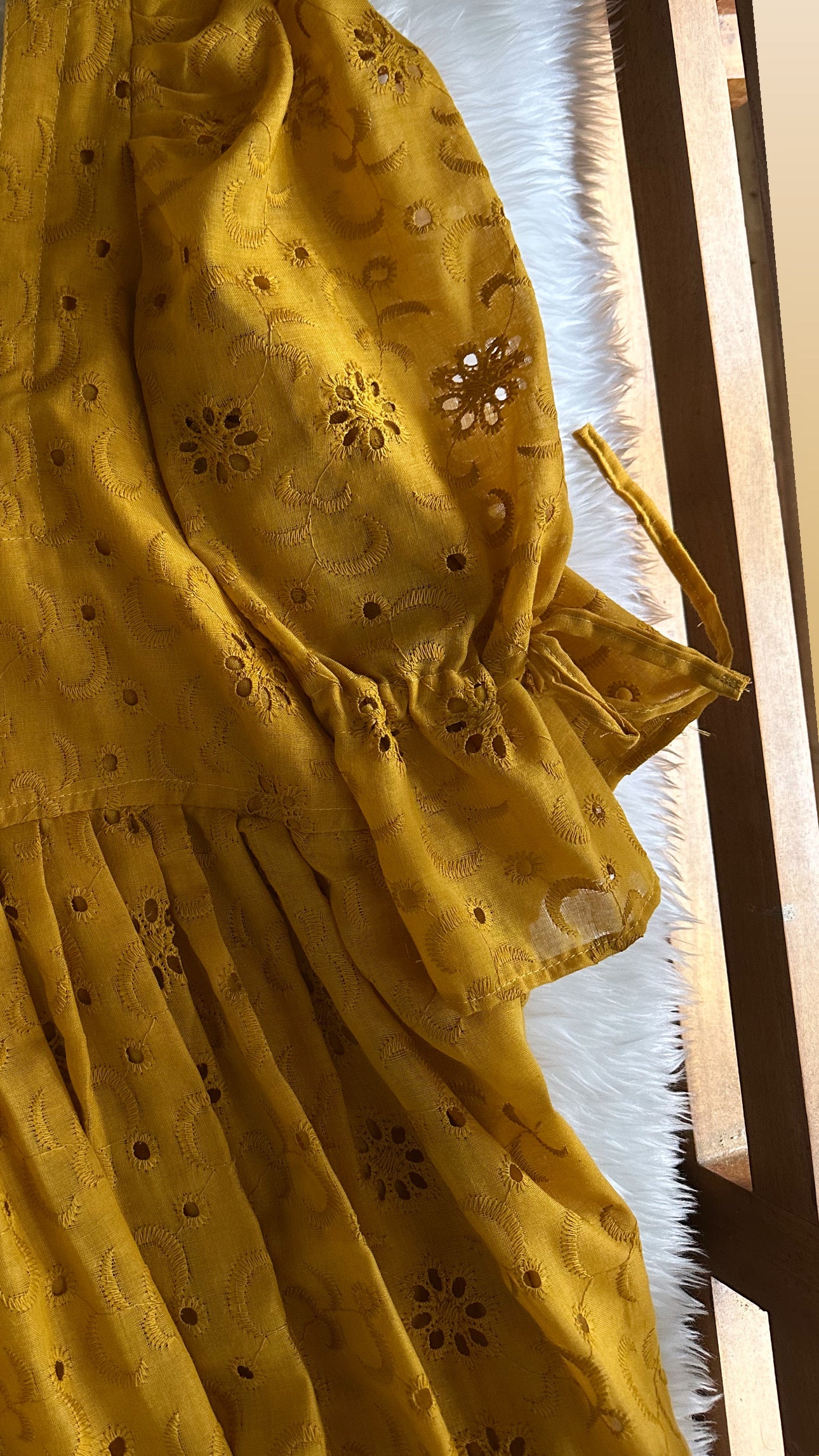 Saira  HAKOBA  Dress with Lace Boarder