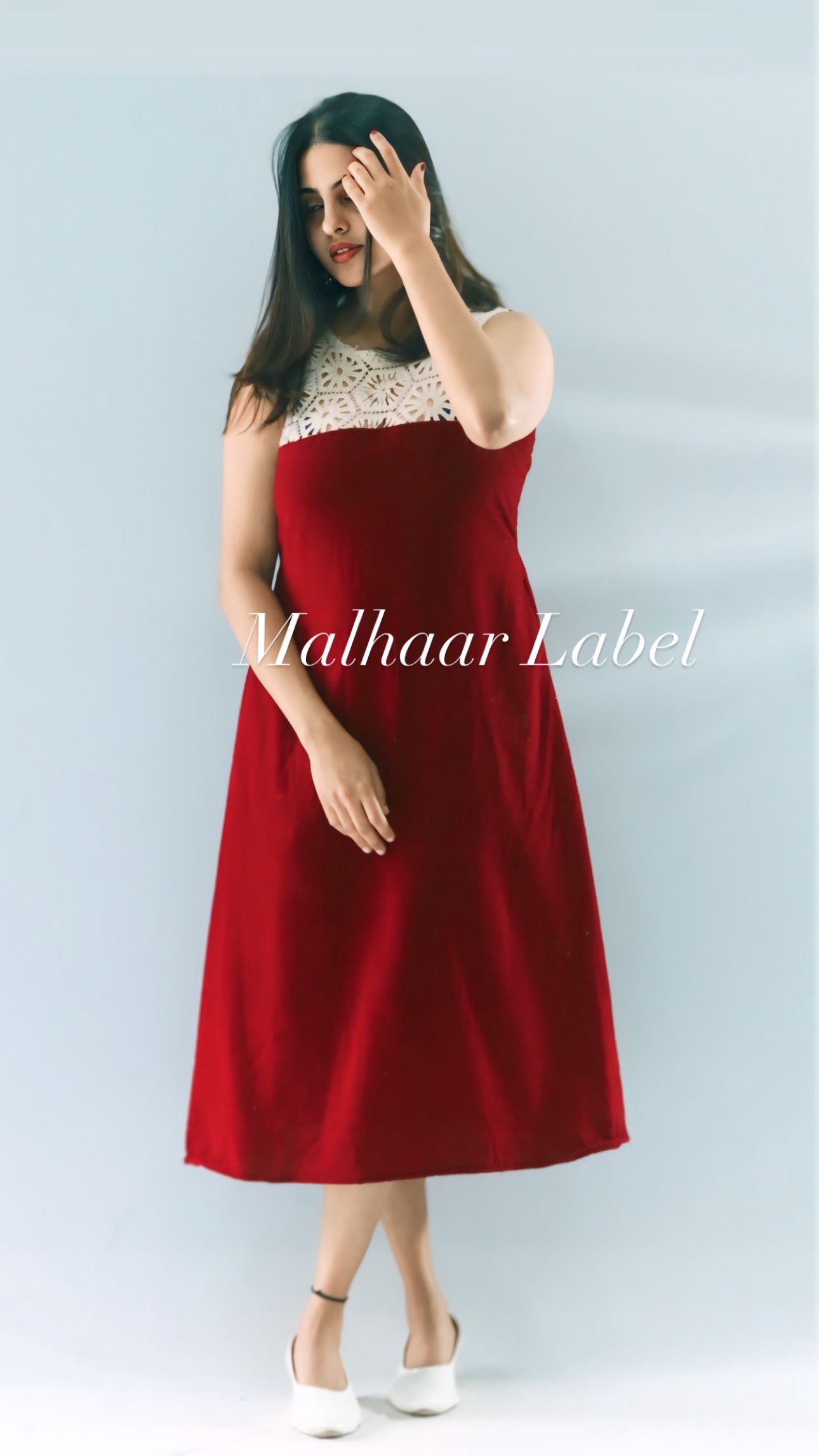 Beth velvet Russian crochet Dress