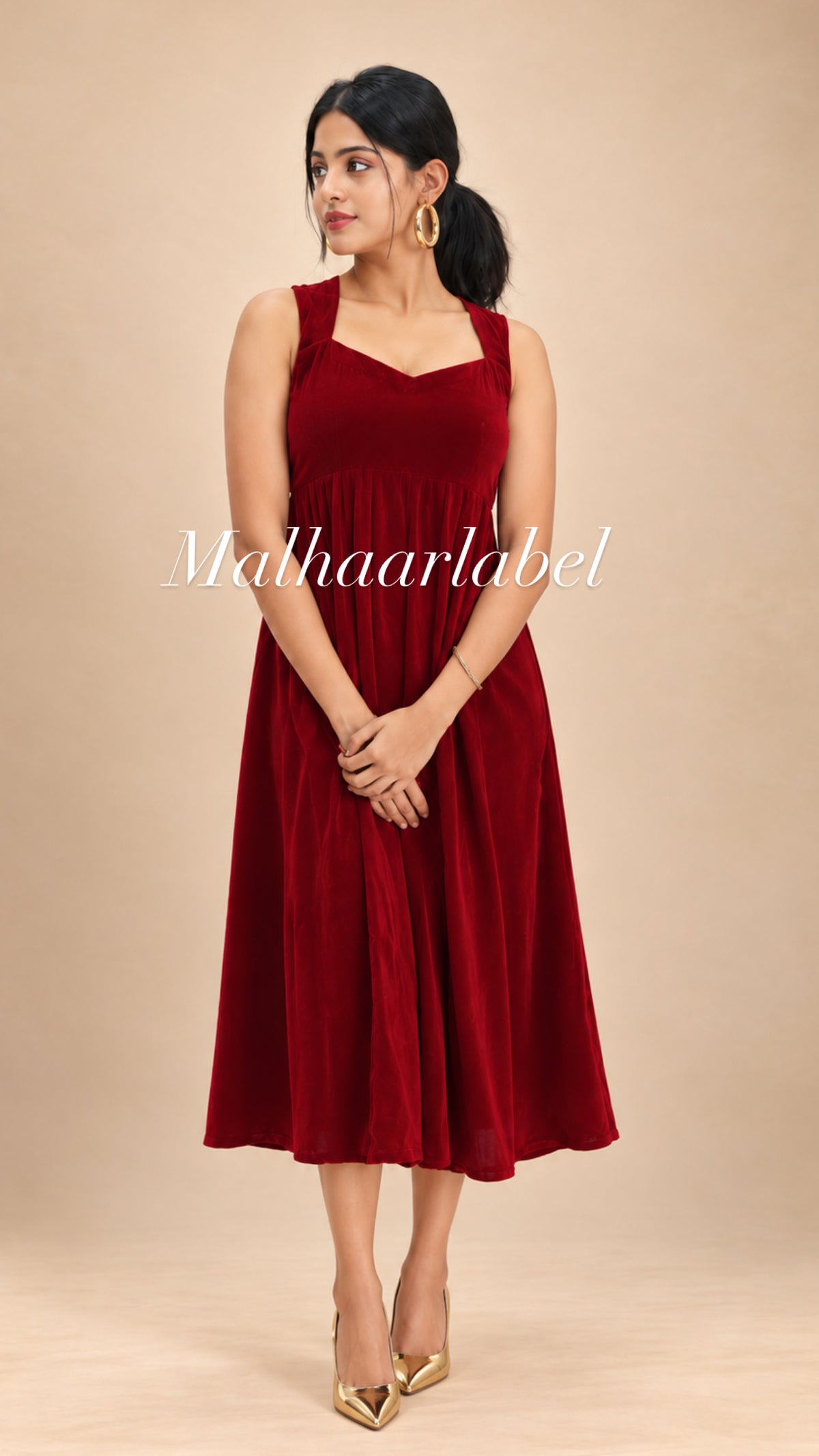 Bell velvet dress:christmas collection 2026