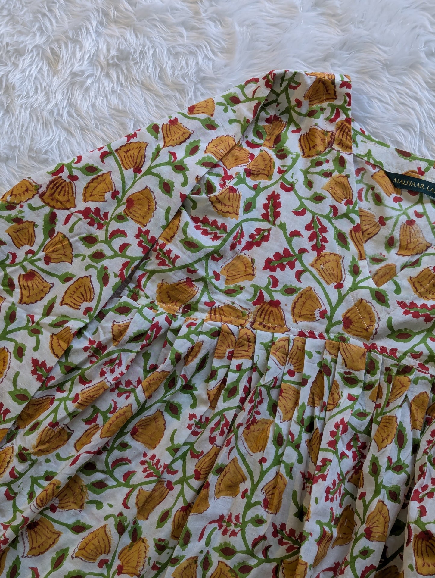 Elore Handblock peplum Top