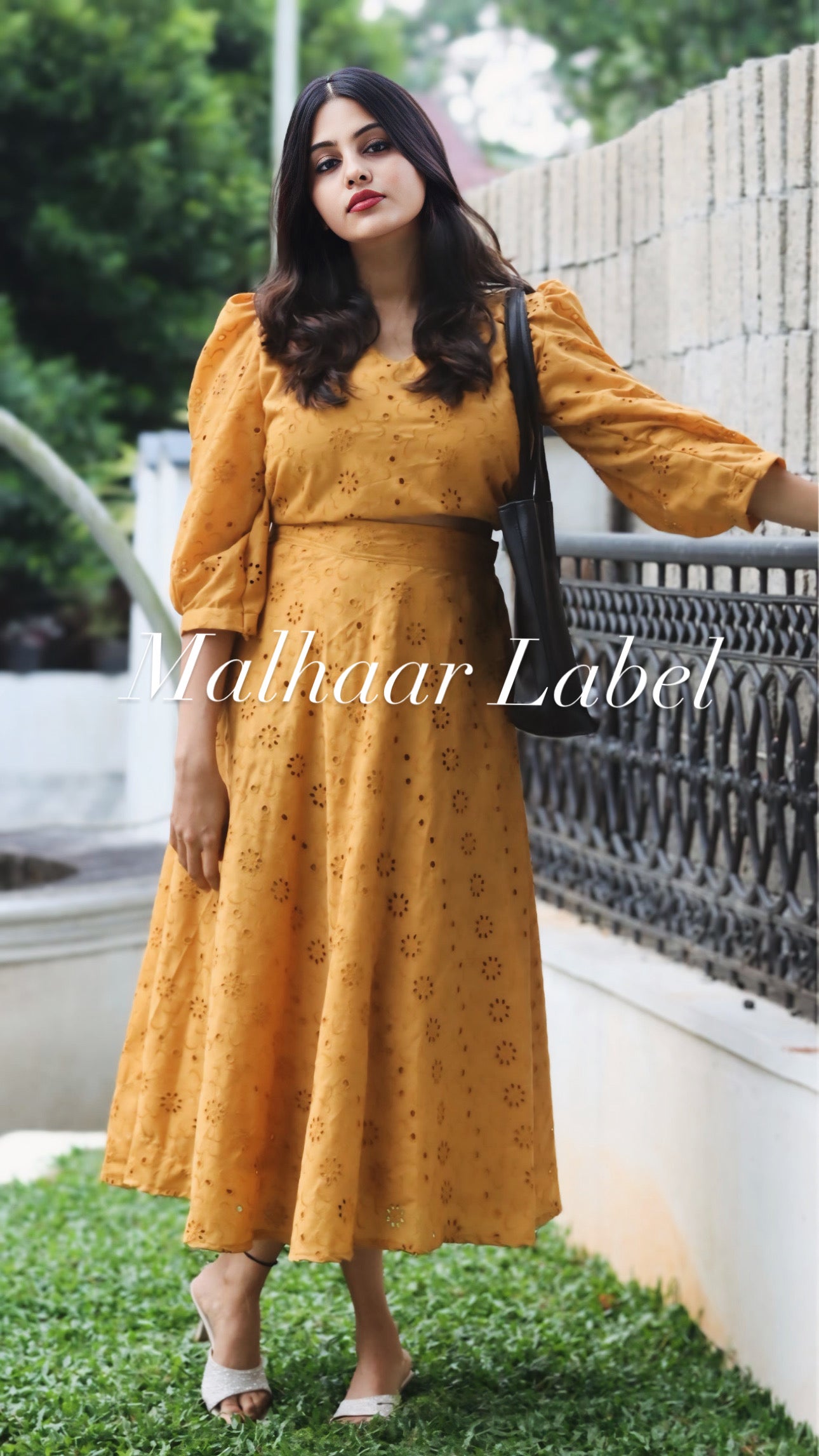 Marigold Schiffli Skirt and Top combo