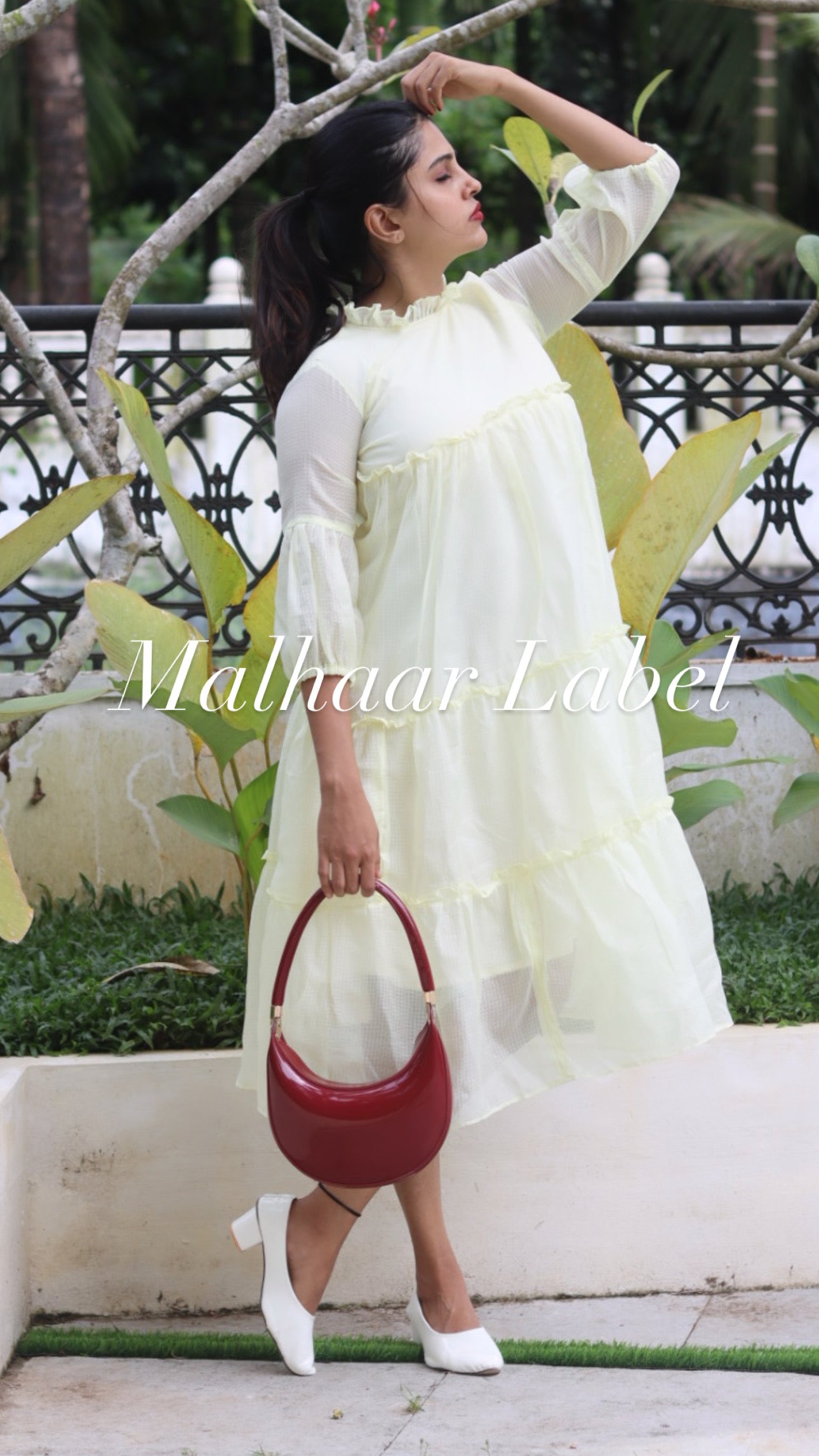 Aurora Kota Doria Dress-pastel Yellow