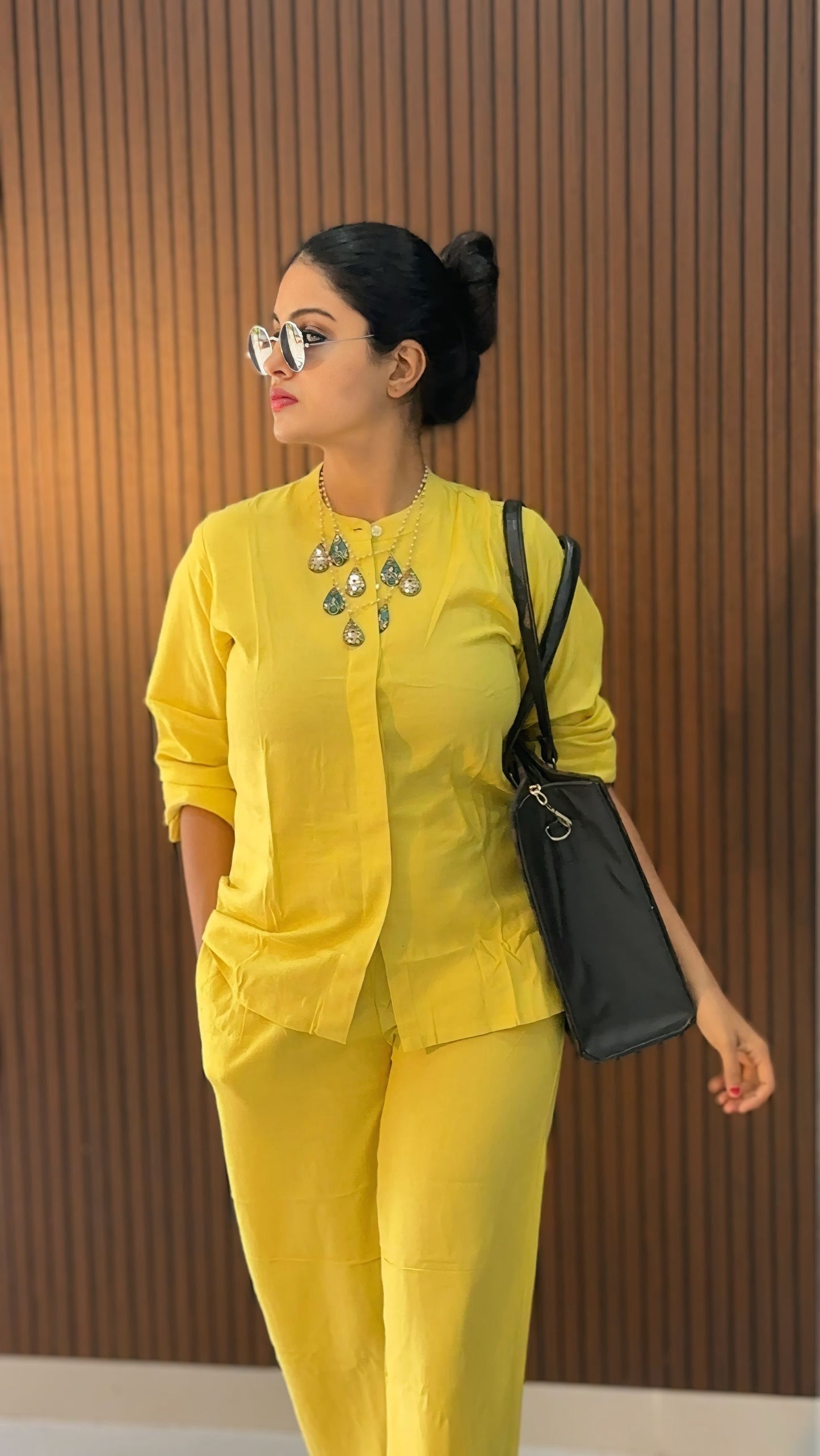 Azza Linen Blend Co ord set: Ready Ship