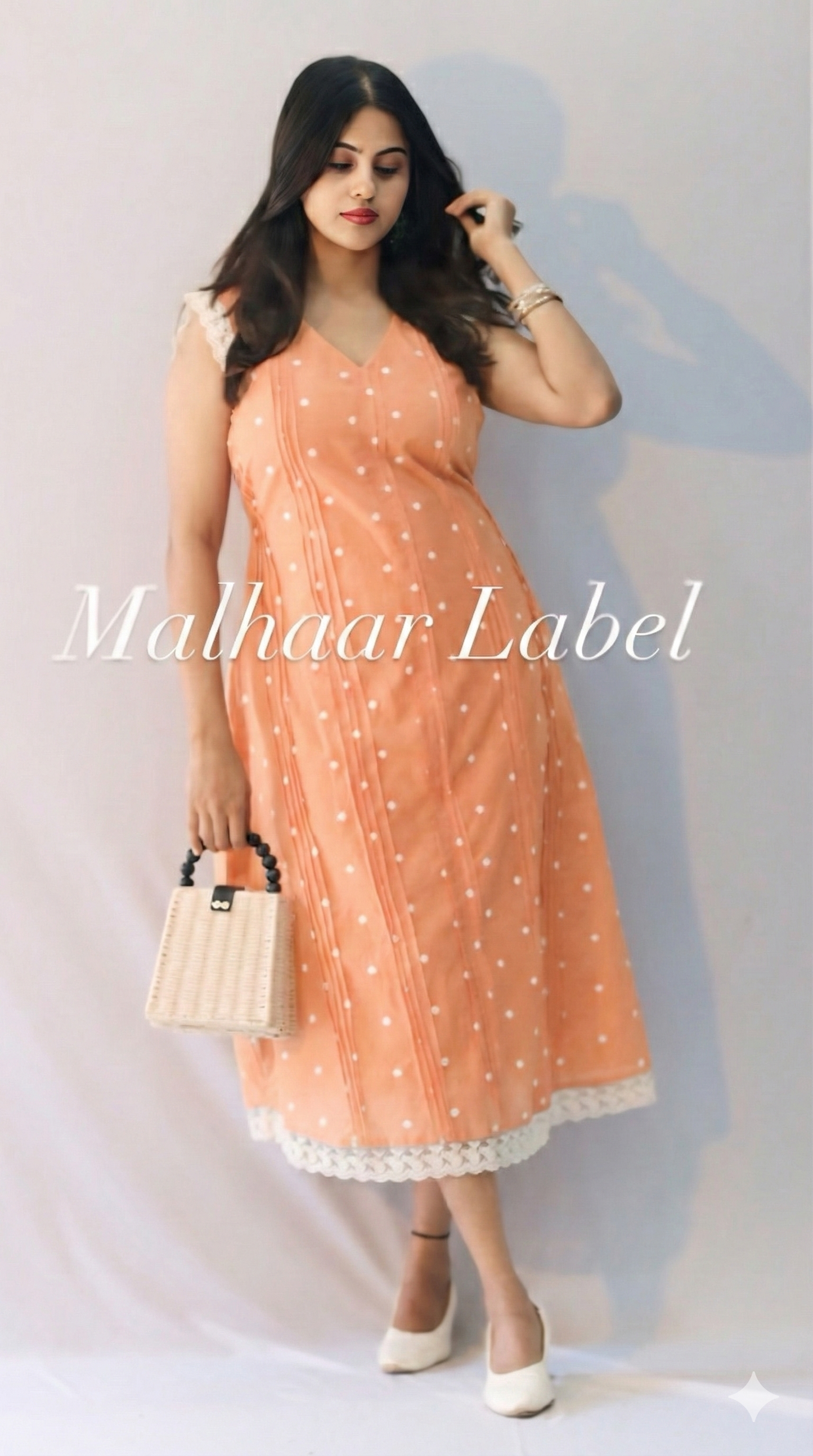 Tella MUL CHANDERI Embroidery Dress