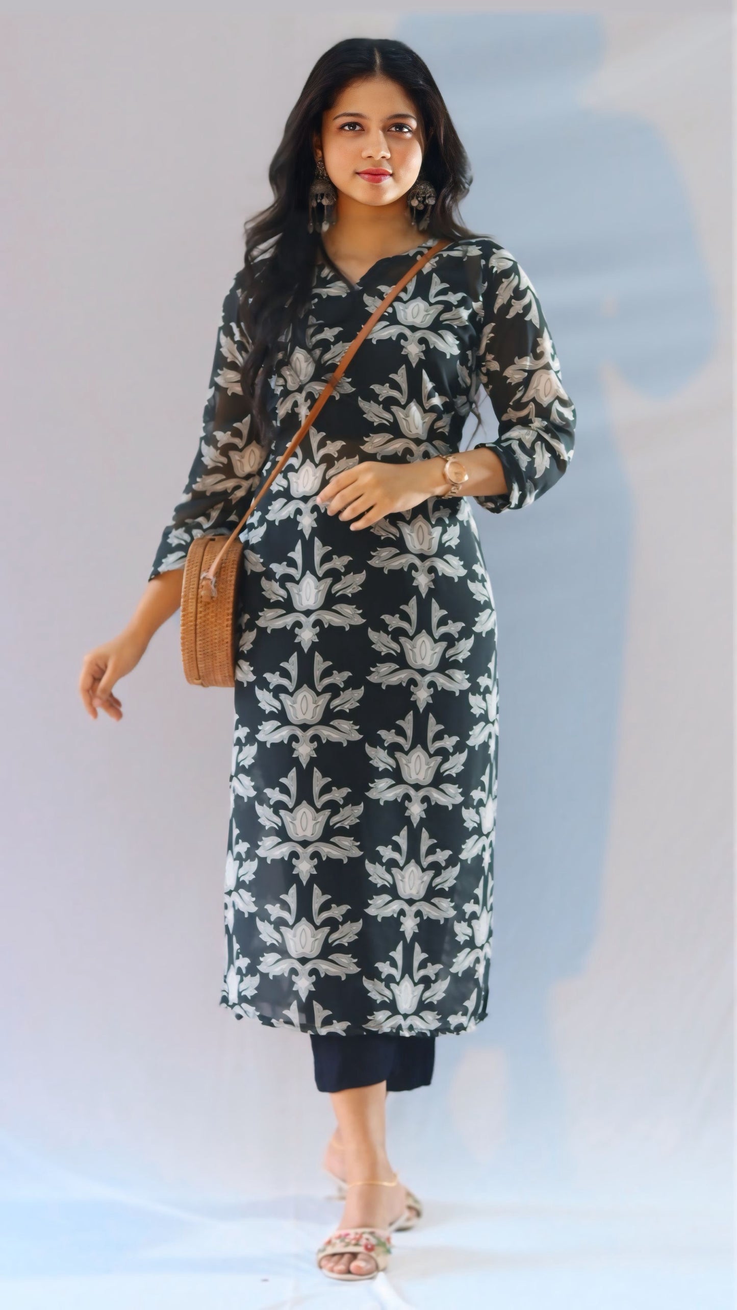 Hezza Trendy 3 piece Kurtha Set -Top +Inner + Bottom