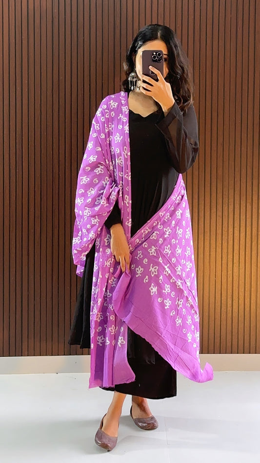 Kani Anarkali Salwar Batik Dupatta set