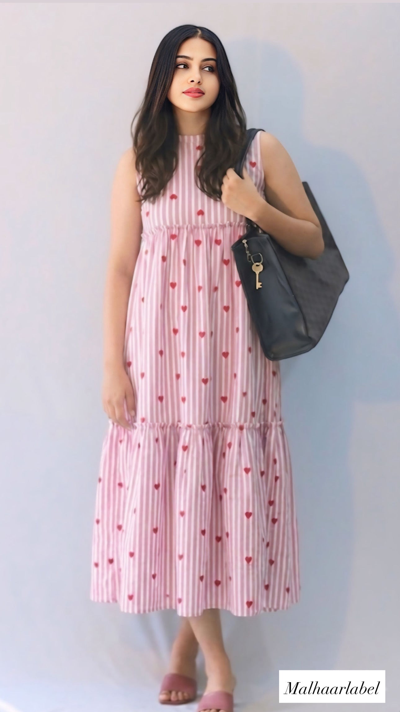 Lucy  Dress - summer Strips  :SLEEVES AVALABLE