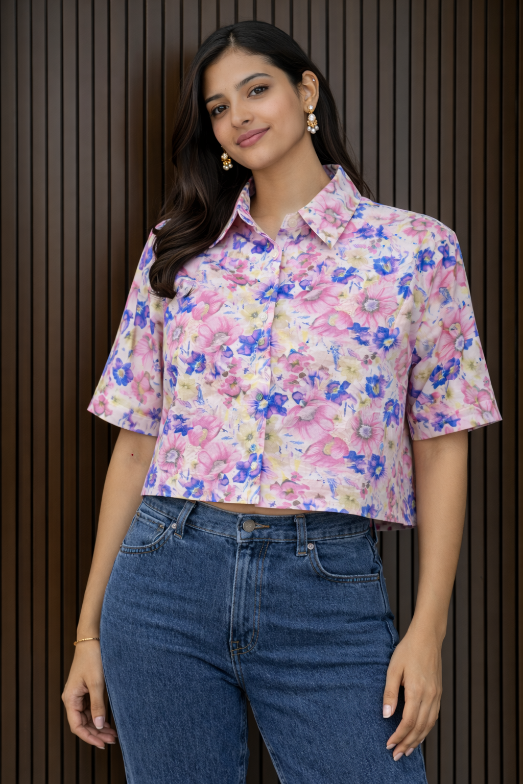 Kerin  Crop Shirt
