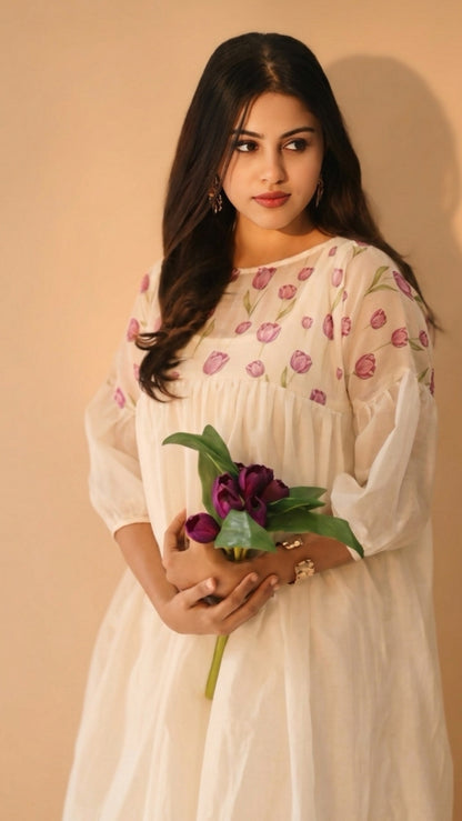 Tulip chanderi Kurti Dress