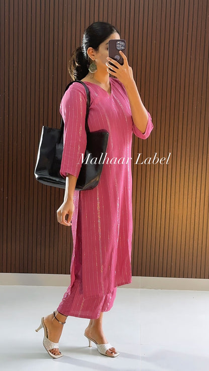 Asso Lurex  Kurti Co- Ord  Set