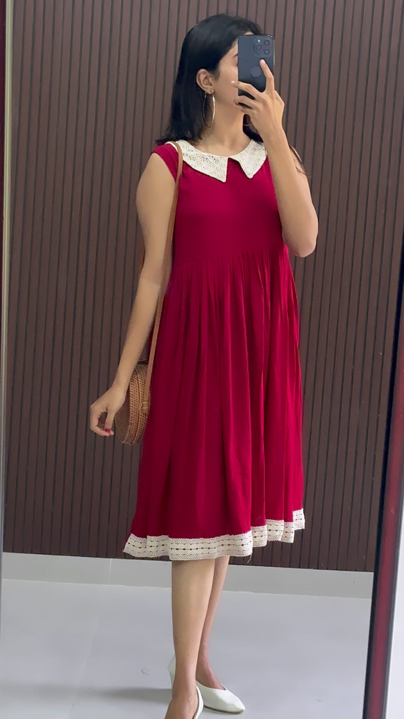 Hoi Summer Dress Maroon