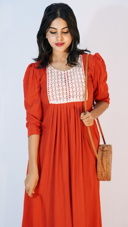 Thing Summer Dress  Tangent Orange