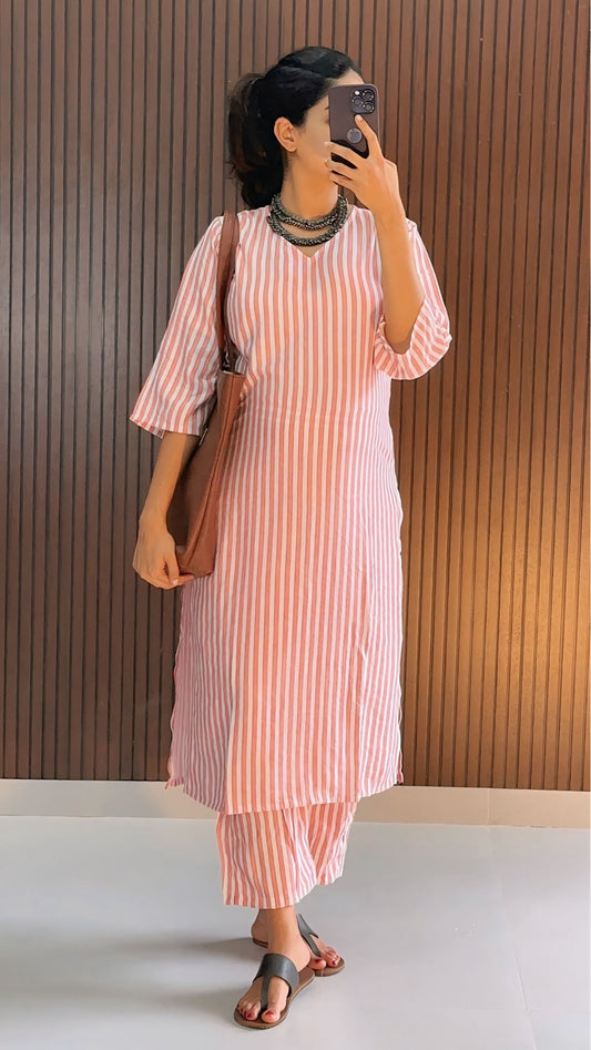 Sophia  Kurti Co- Ord  Set