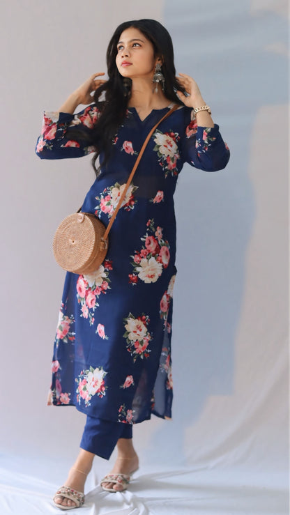 Hanoi Trendy 3 piece Kurtha Set -Top +Inner  + Bottom