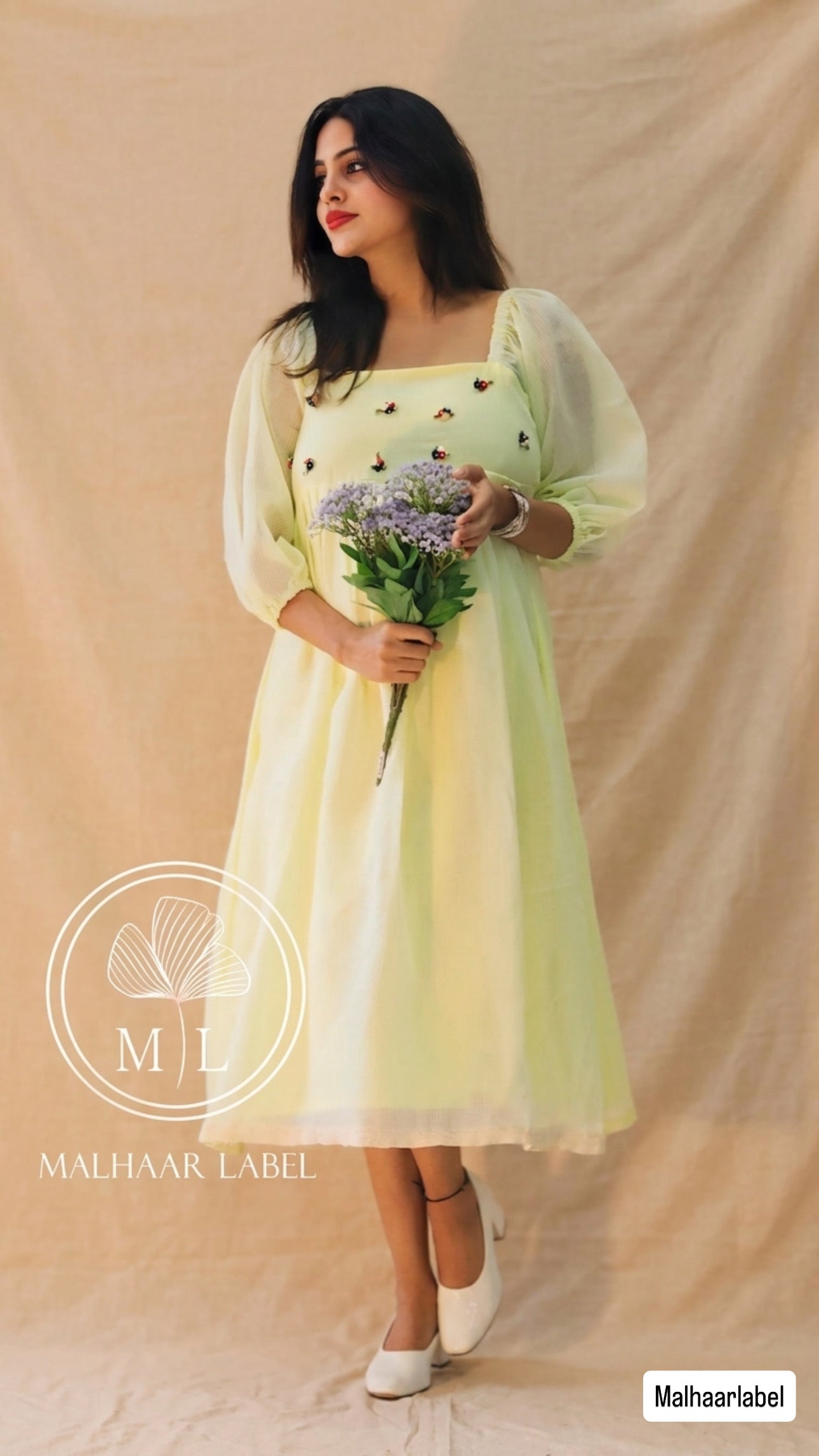 Rosanna Premium Kota Doria Dress:READY TO SHIP