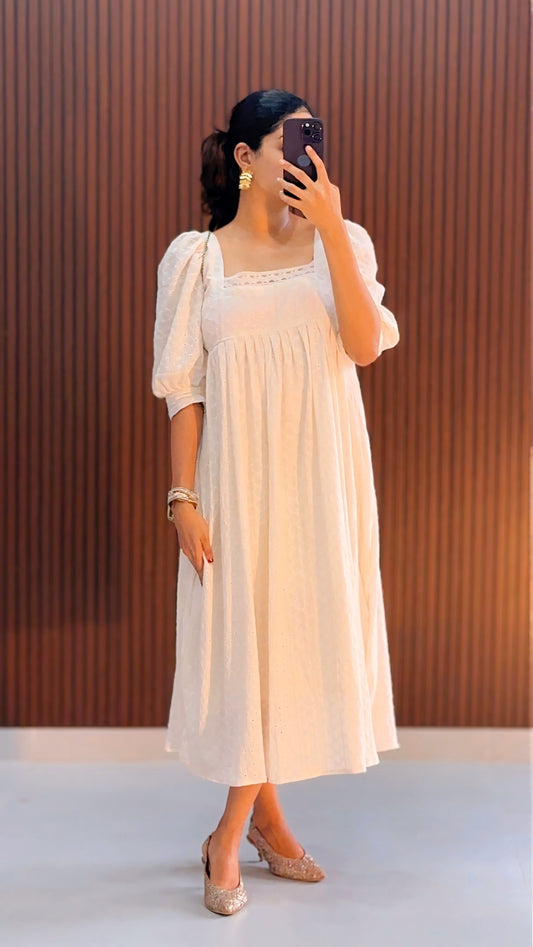 Zaire HAKOBA  Dress with Lace Boarder