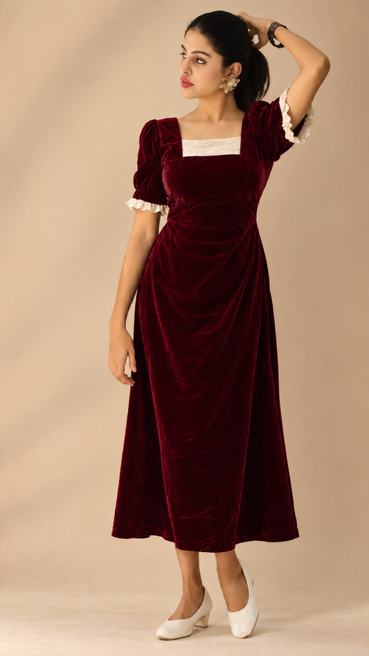 Lasso  velvet dress:christmas collection 2026 🌲