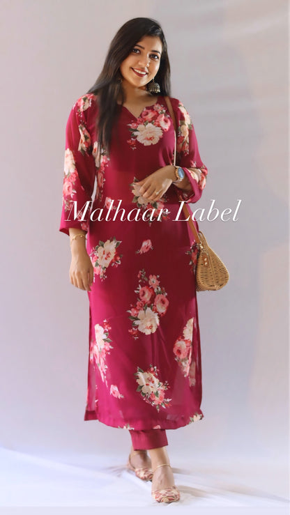 Hannova Trendy 3 piece Kurtha Set -Top +Inner  + Bottom