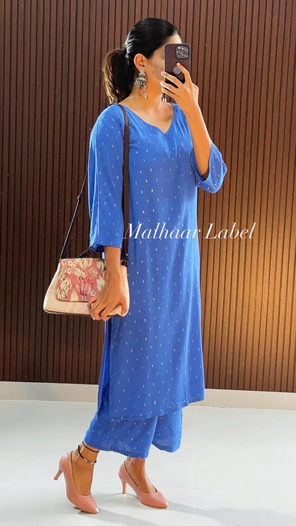 Yorin Lurex  Kurti Co- Ord  Set