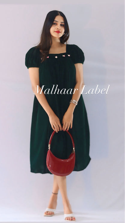 Comet  Velvet  Floral    Dress