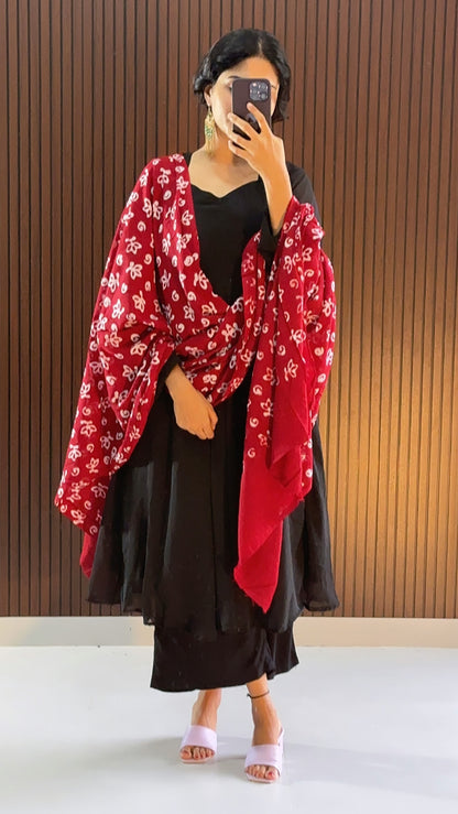 Meghna   Anarkali Salwar Batik Dupatta set