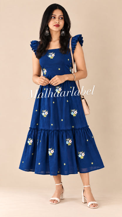 Lasso   MUL CHANDERI  Embroidery Dress