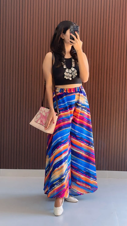 Yaro Flowy  Georgette Palazzo Skirt