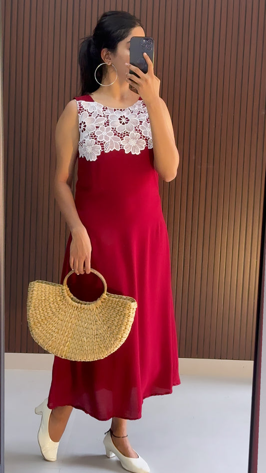 Merry  cutwork Summer Dress