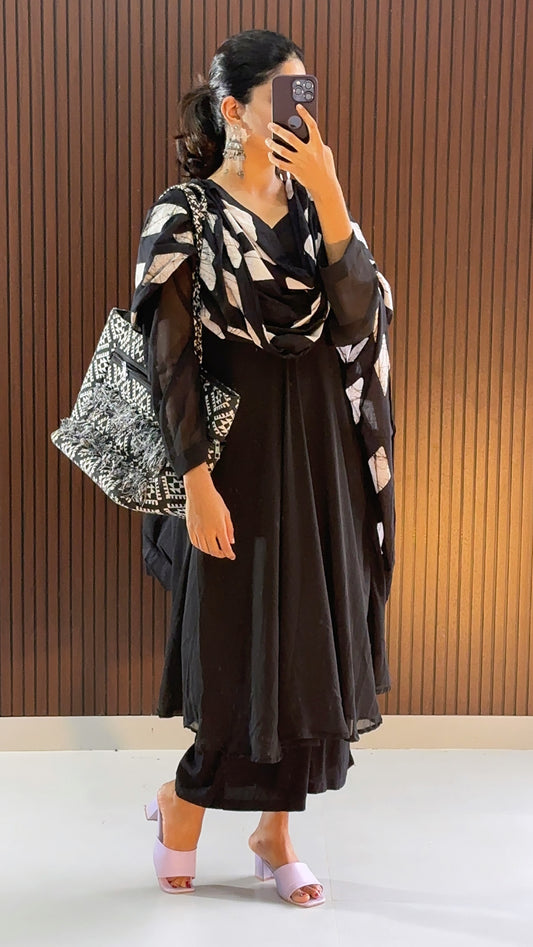 Nihara   Anarkali Salwar Batik Dupatta set