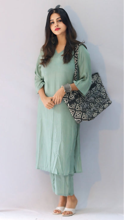 Mezzo   Lurex  Kurti Co- Ord  Set:READY TO SHIP