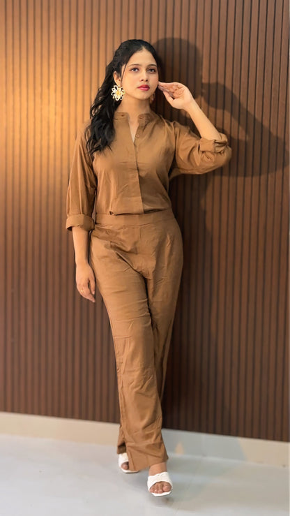 Alor  Linen Blend Co ord set: Ready Ship