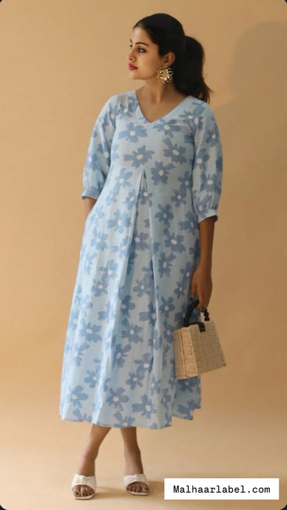 Martha   pure Cotton imported Double Cloth Dress- Ready to Ship