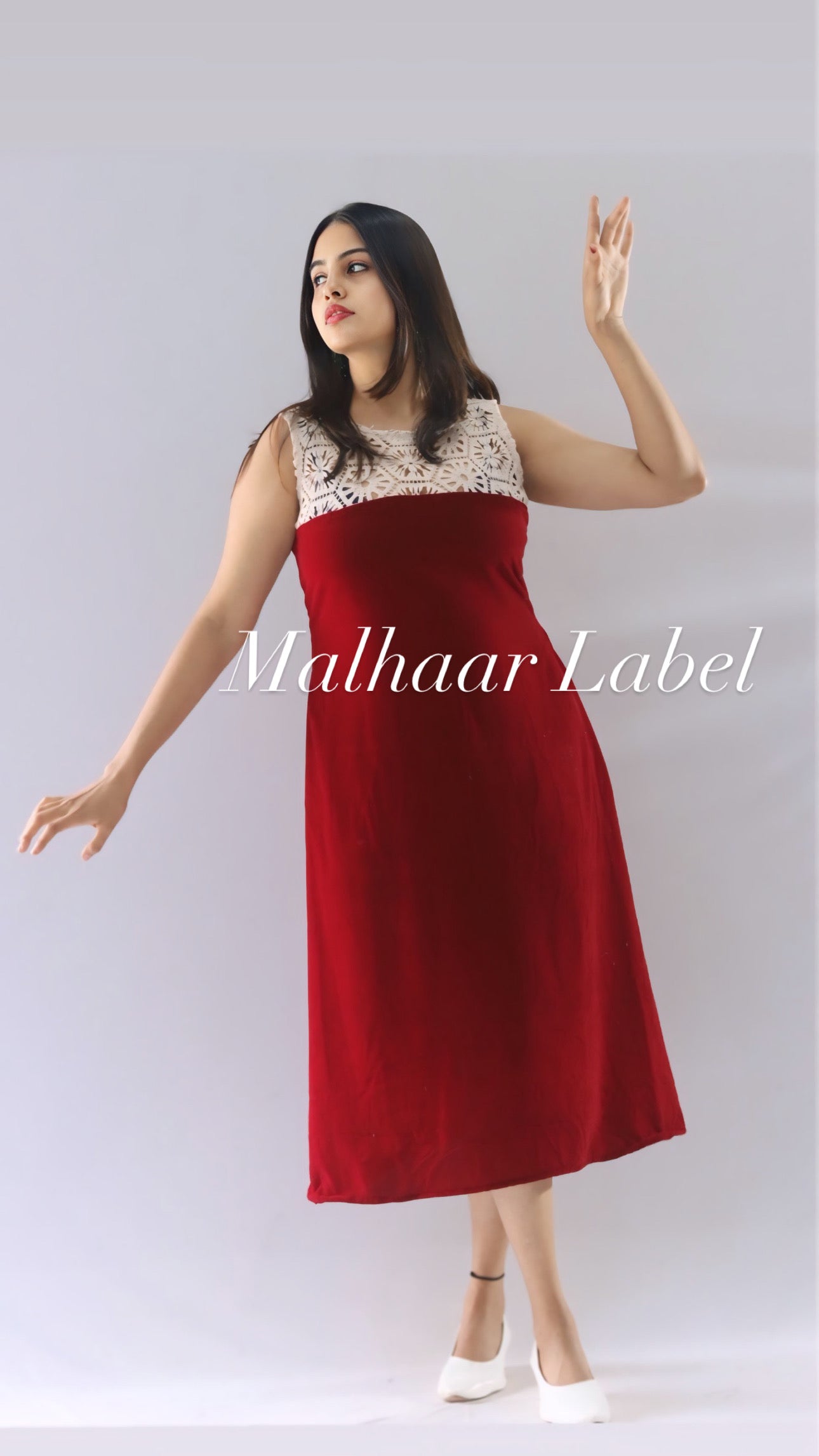 Beth velvet Russian crochet  Dress