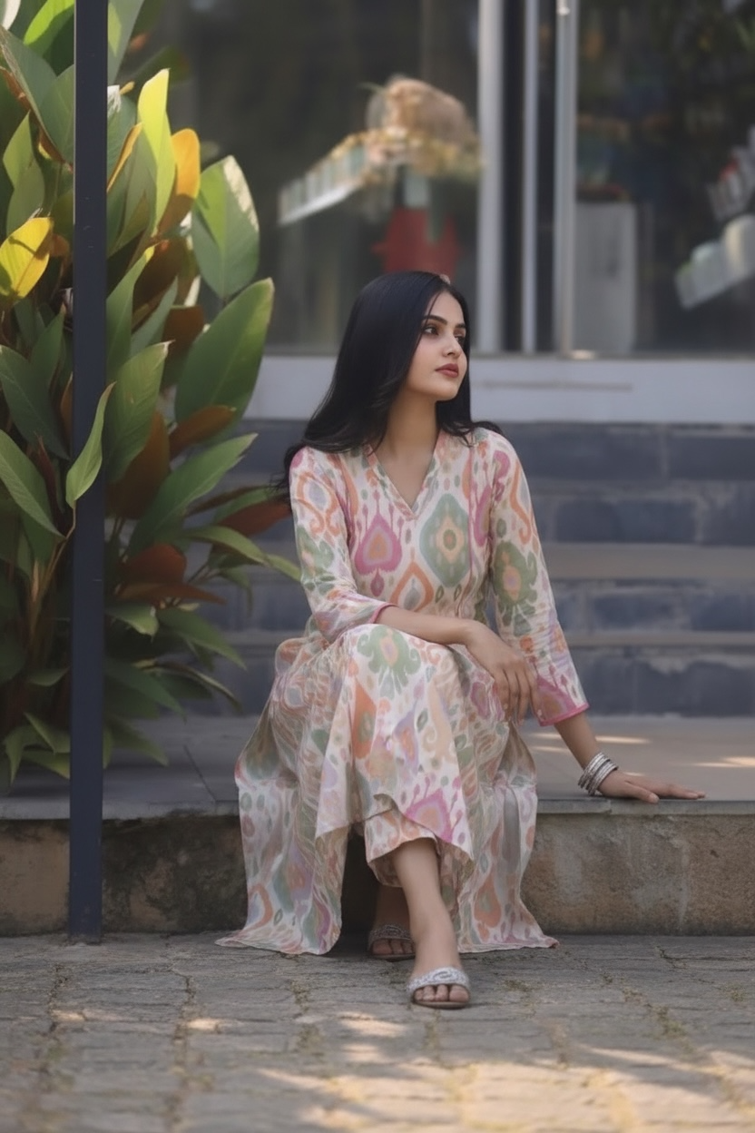 Telin  Kurti Co- Ord  Set