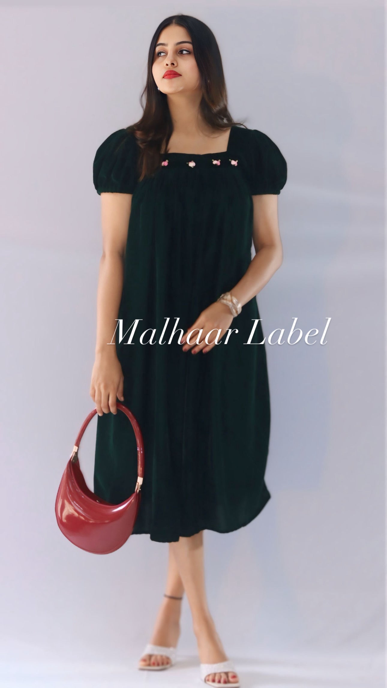 Comet  Velvet  Floral    Dress