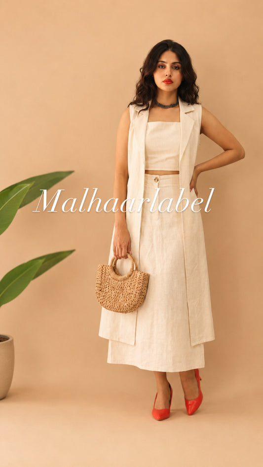 Jude  skirt and Top Co ords:3 piece set