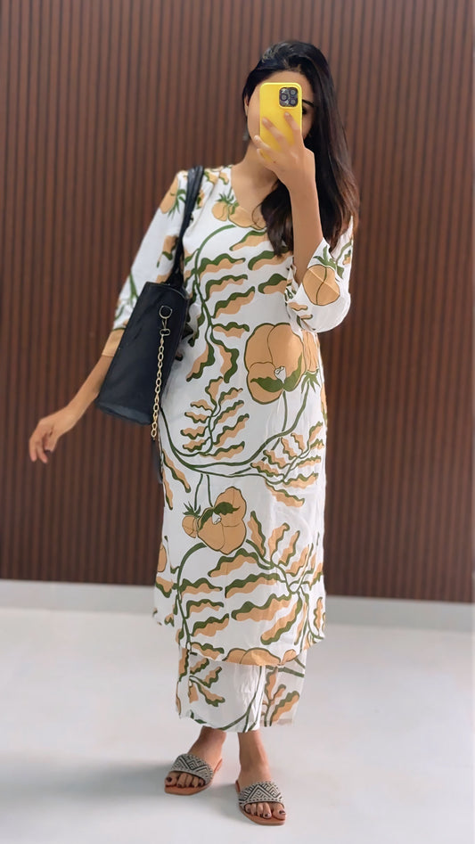 Fezz Kurti Co- Ord  Set :Express Delivery