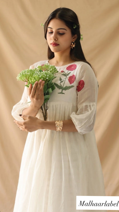Taniz chanderi Kurti Dress:Ready to ship