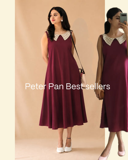 Grape peter pan dress 🔆  Pre order - Sleeves Available