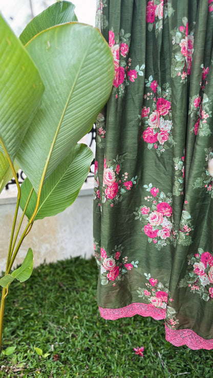 Heba  Mul Chanderi printed Kurti Dress : sleeves available:READY TO SHIP