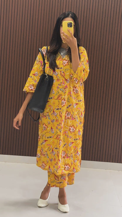 Lazzo Kurti Co- Ord  Set :Express Delivery