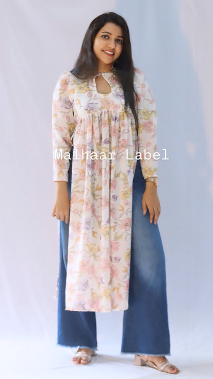 Madhumitha Georgette  Slit Kurti