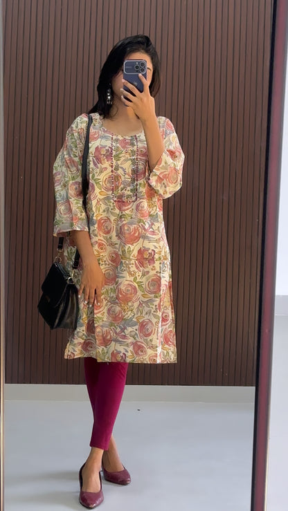 varna modal silk Casual kurti