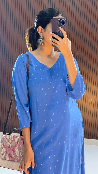 Yorin Lurex  Kurti Co- Ord  Set