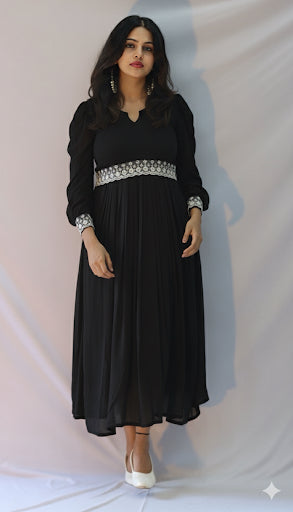 Madhubala Black     Embellished Dress